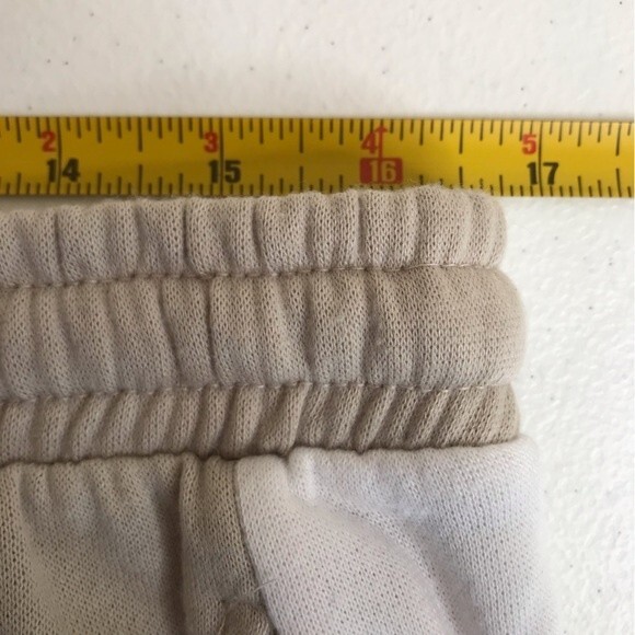 Disney Mickey Mouse Sweatpants Beige White Tuxedo Stripe Embroidered Pockets XL - Picture 8 of 12